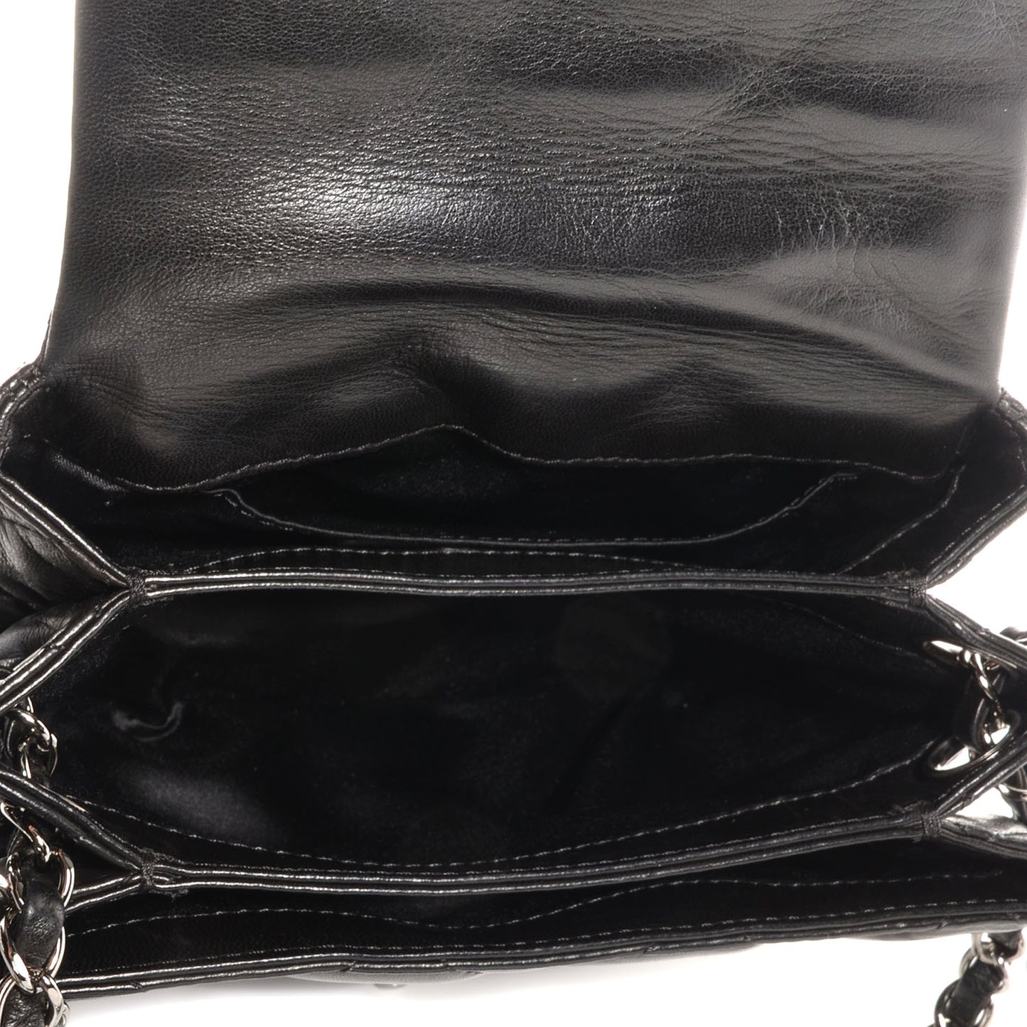 Lambskin Quilted Mini Chanel 3 Flap Black