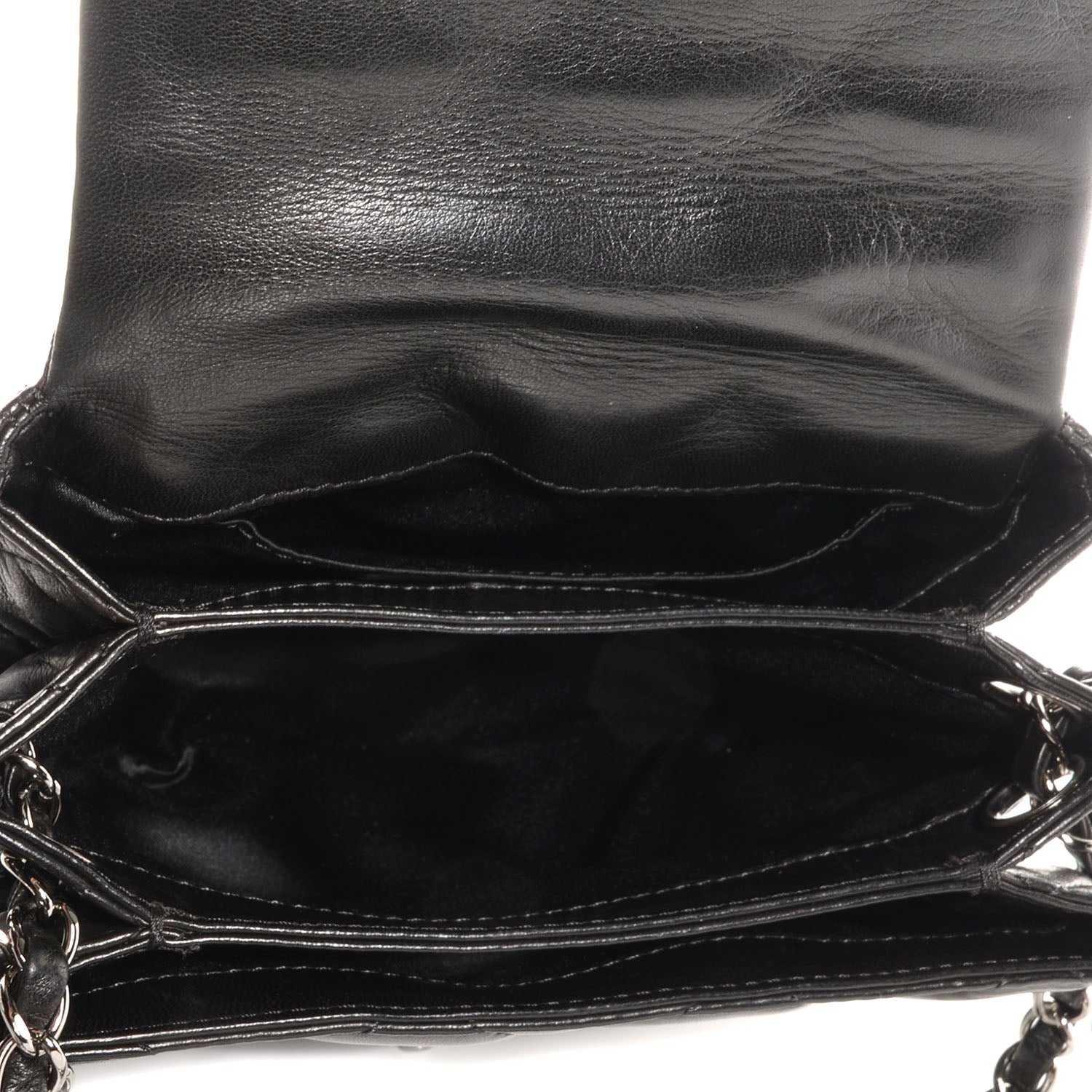 Chanel Lambskin Quilted Mini Chanel 3 Flap Black 5 of 8
