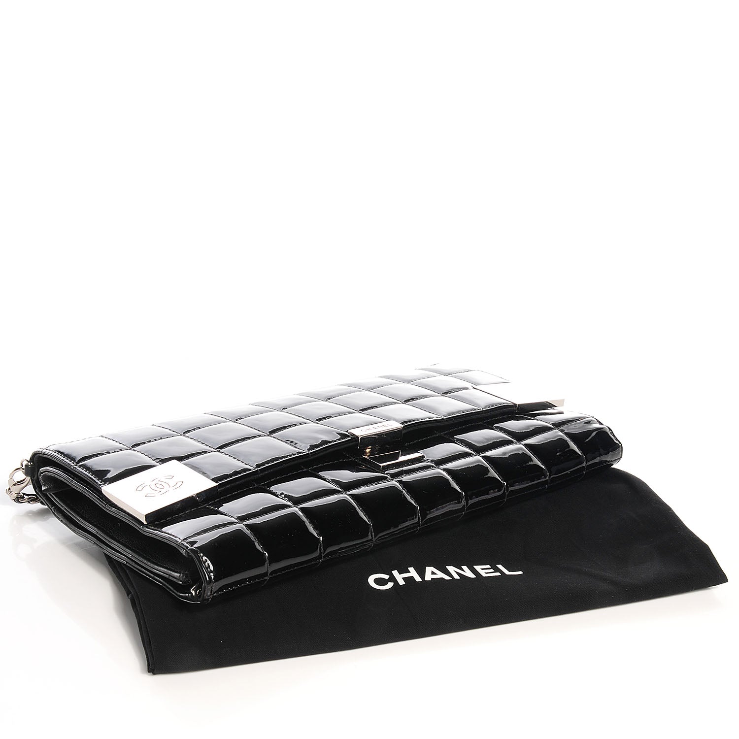 Chanel Patent Chocolate Bar Flap Black 4 of 11