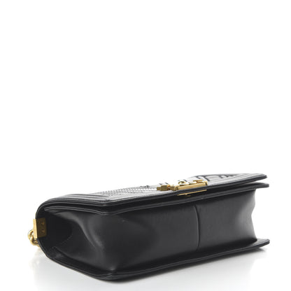 Chanel Caviar Glazed Calfskin Chevron Medium Boy Flap Black 4 of 12