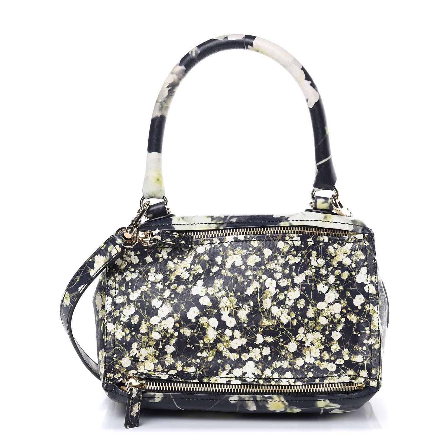 Givenchy Lambskin Baby's Breath Print Medium Pandora Black 1 of 10