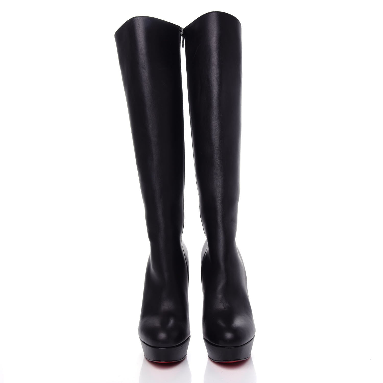 Christian Louboutin Calfskin Bianca Botta 140 Knee Boots 39 Black 2 of 7