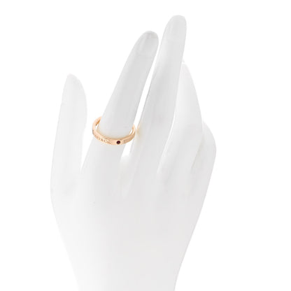 Tiffany 18K Rose Gold Ruby Logo Band Ring 57 8 2 of 5