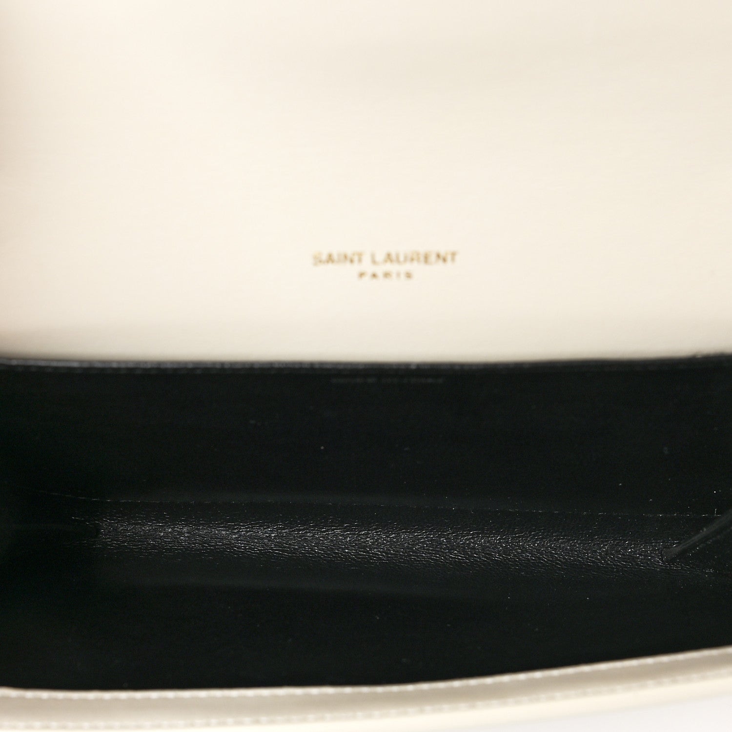 Saint Laurent Calfskin Crocodile Embossed Monogram Uptown Chain Wallet Crema Soft 4 of 8