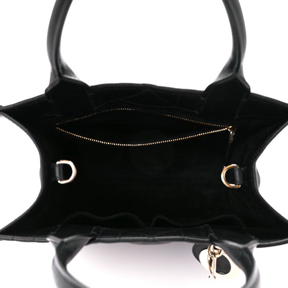 Christian Dior Calfskin Cannage Small Book Tote Black 5 of 11
