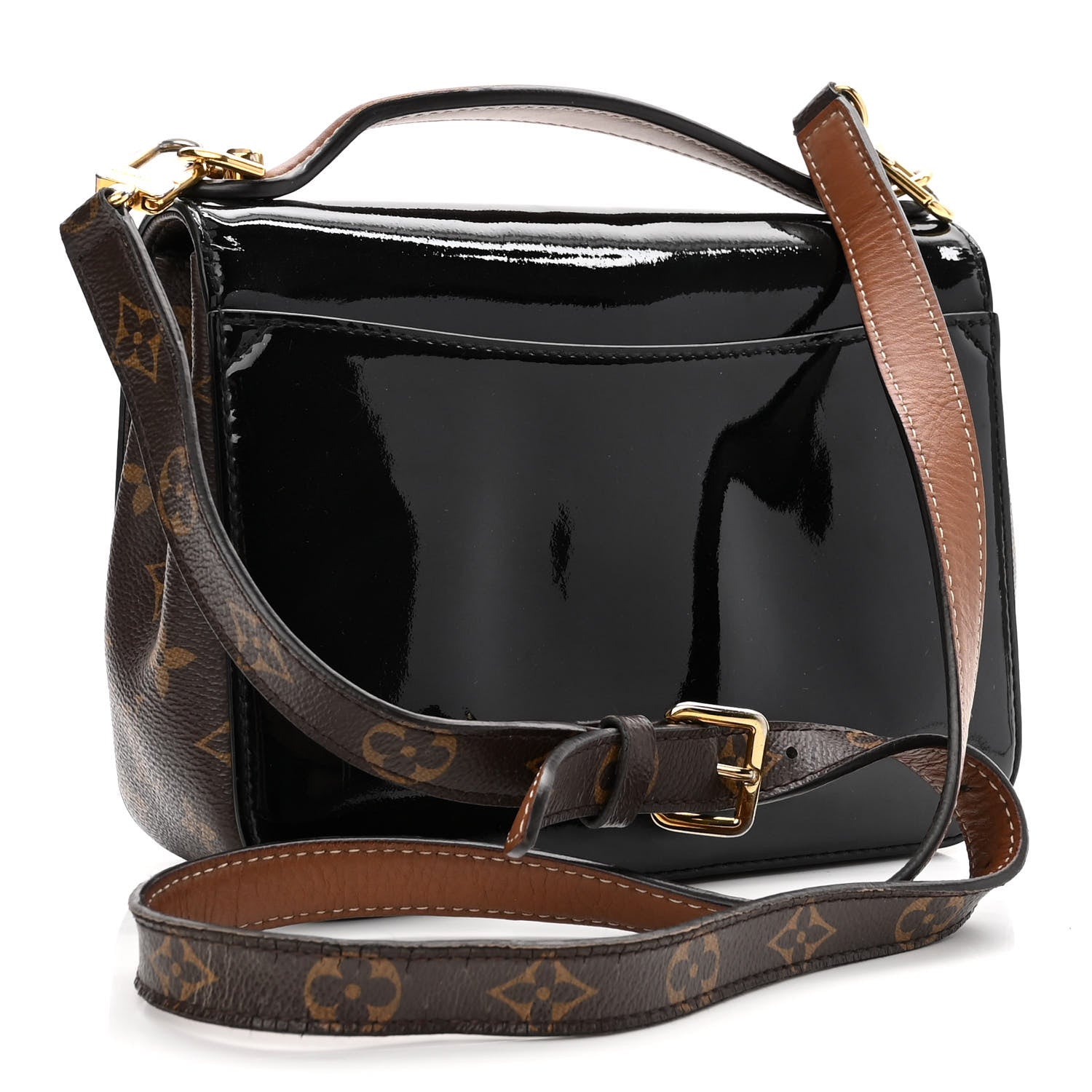Louis Vuitton Patent Calfskin Monogram Cherrywood BB Black 3 of 13