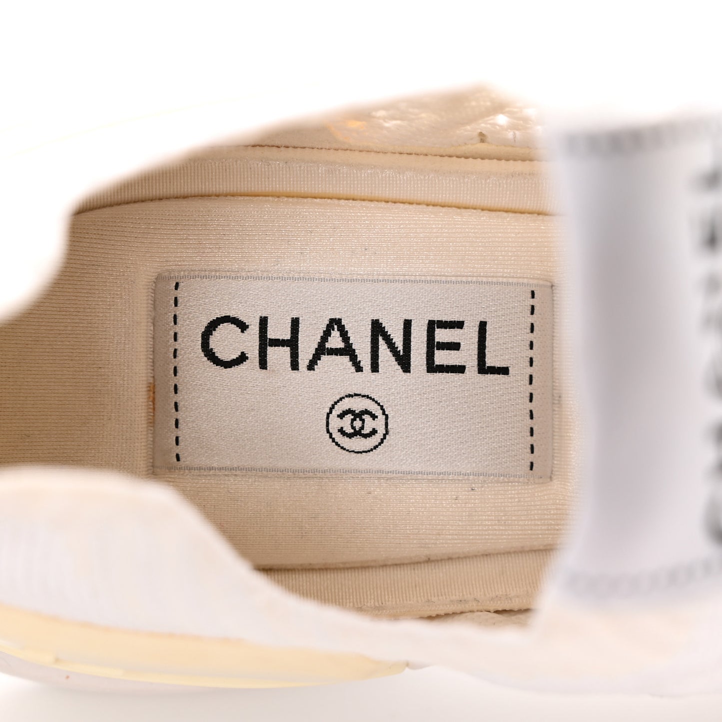 Fabric Logo Sneakers 37.5 White