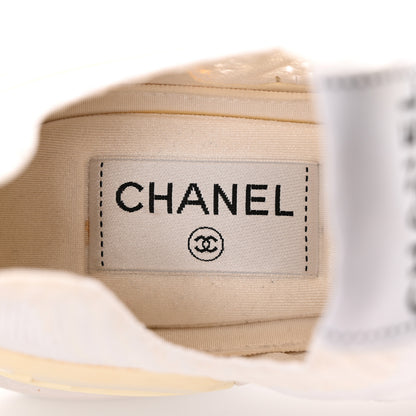 Chanel Fabric Logo Sneakers 37.5 White 7 of 14