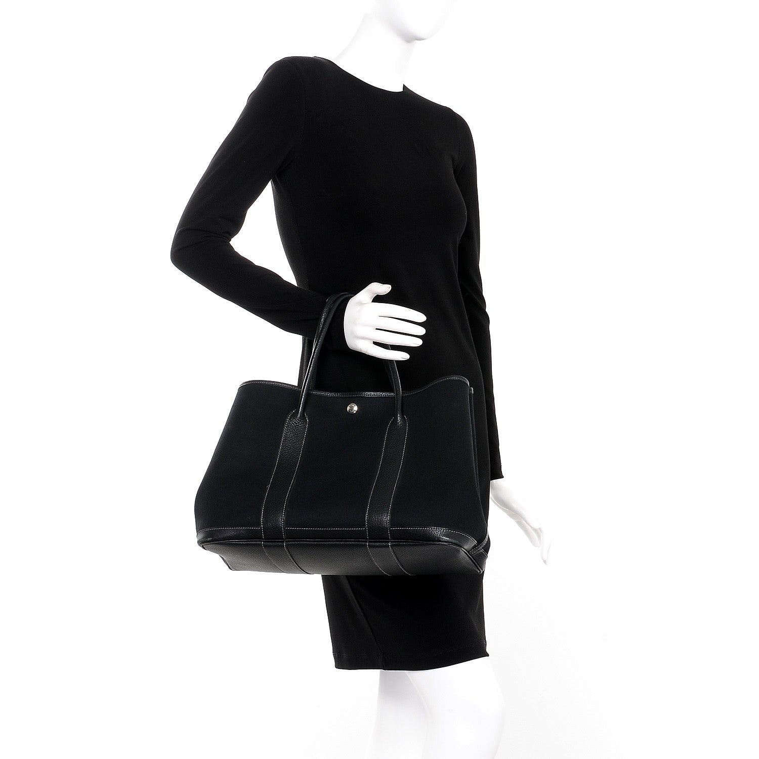 Hermes Toile Negonda Garden Party Tote 36 MM Black 2 of 10