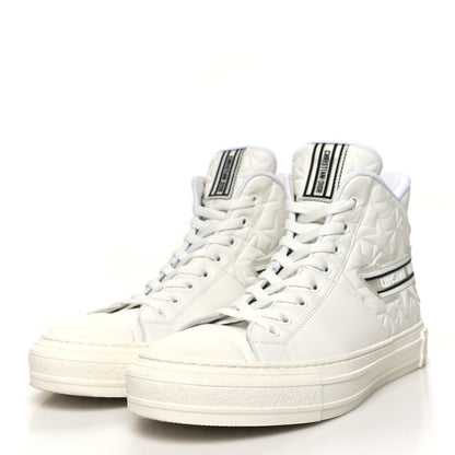 Christian Dior Calfskin Walk'n' Dior Star High Top Sneakers 42 White 3 of 11