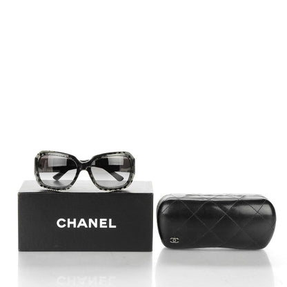 Chanel Acetate CC Lace Effect Sunglasses 5146 Black White 5 of 5