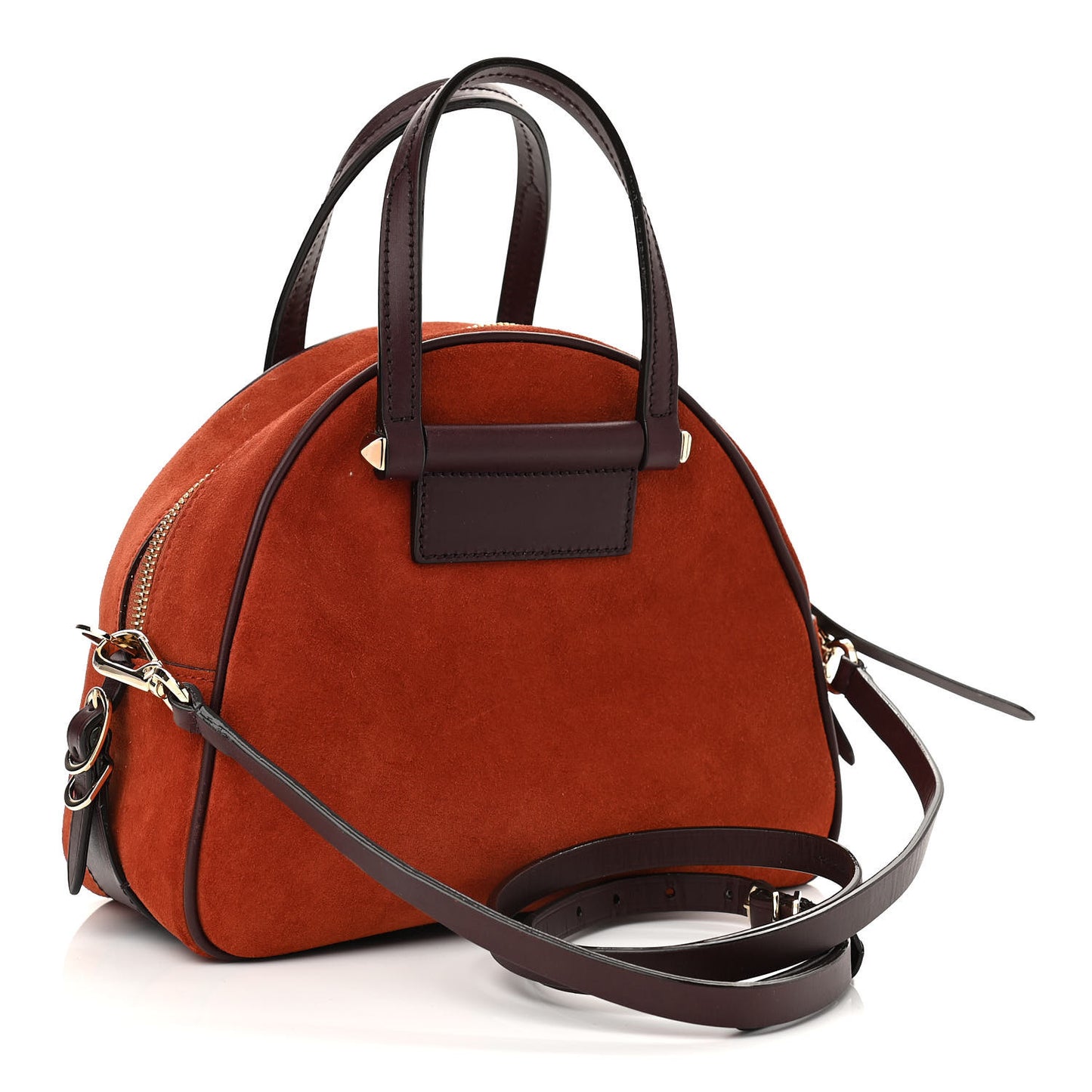 Suede Small Varenne Bowling Bag Brown