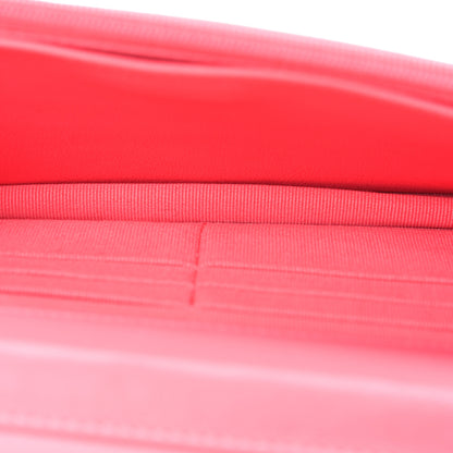 Chanel Lambskin Quilted Wallet On Chain WOC Coral Pink 5 of 19
