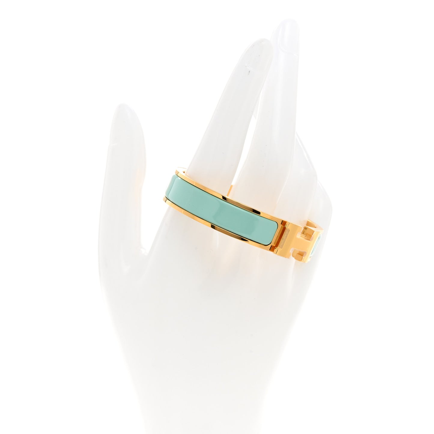 Enamel Narrow Clic Clac H Bracelet PM Aqua