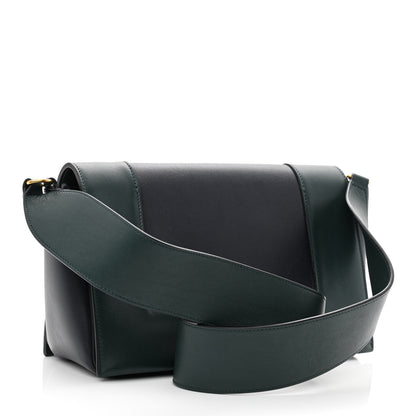 Celine Shiny Smooth Calfskin Medium Frame Shoulder Bag Amazone Dark Navy 3 of 9