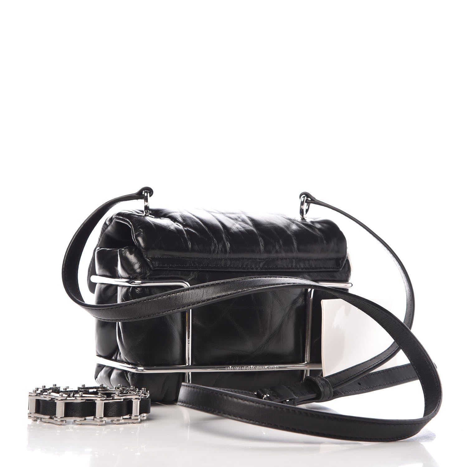 Alexander Wang Calfskin Quilted Halo Crossbody Bag Black 4 of 8