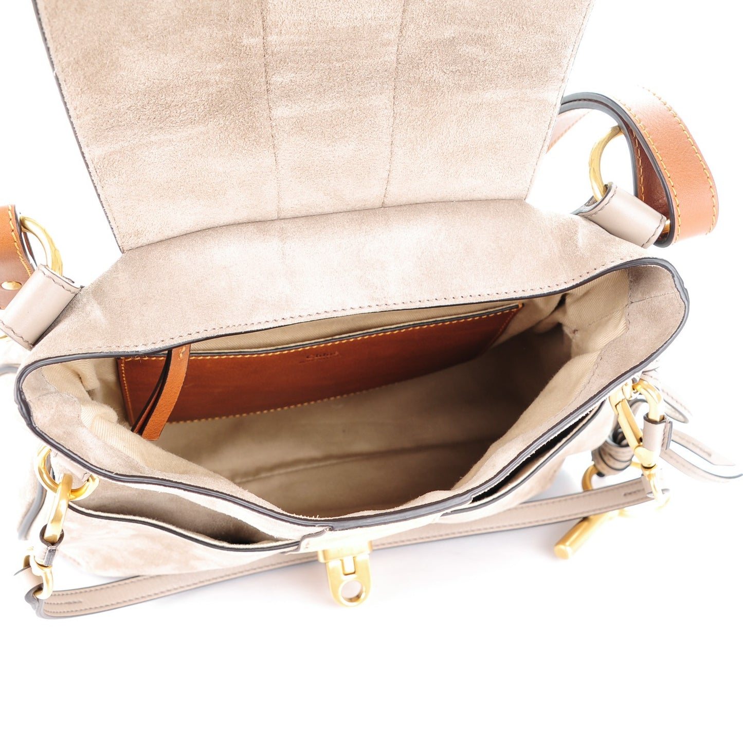 Suede Small Lexa Shoulder Bag Motty Grey