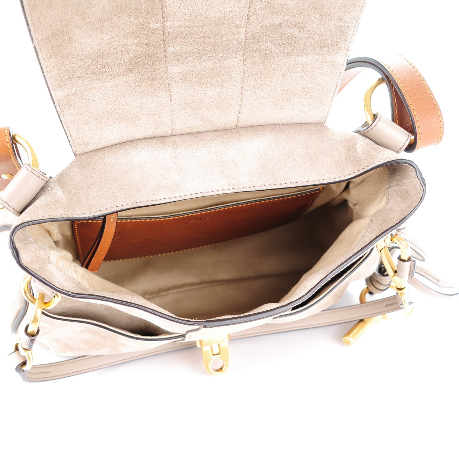 Chloe Suede Small Lexa Shoulder Bag Motty Grey 5 of 7