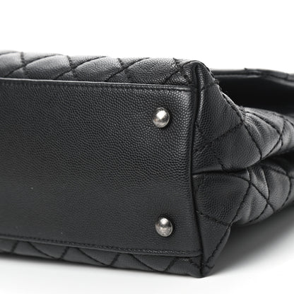 Chanel Caviar Quilted Medium Coco Handle Flap Black 7 of 9