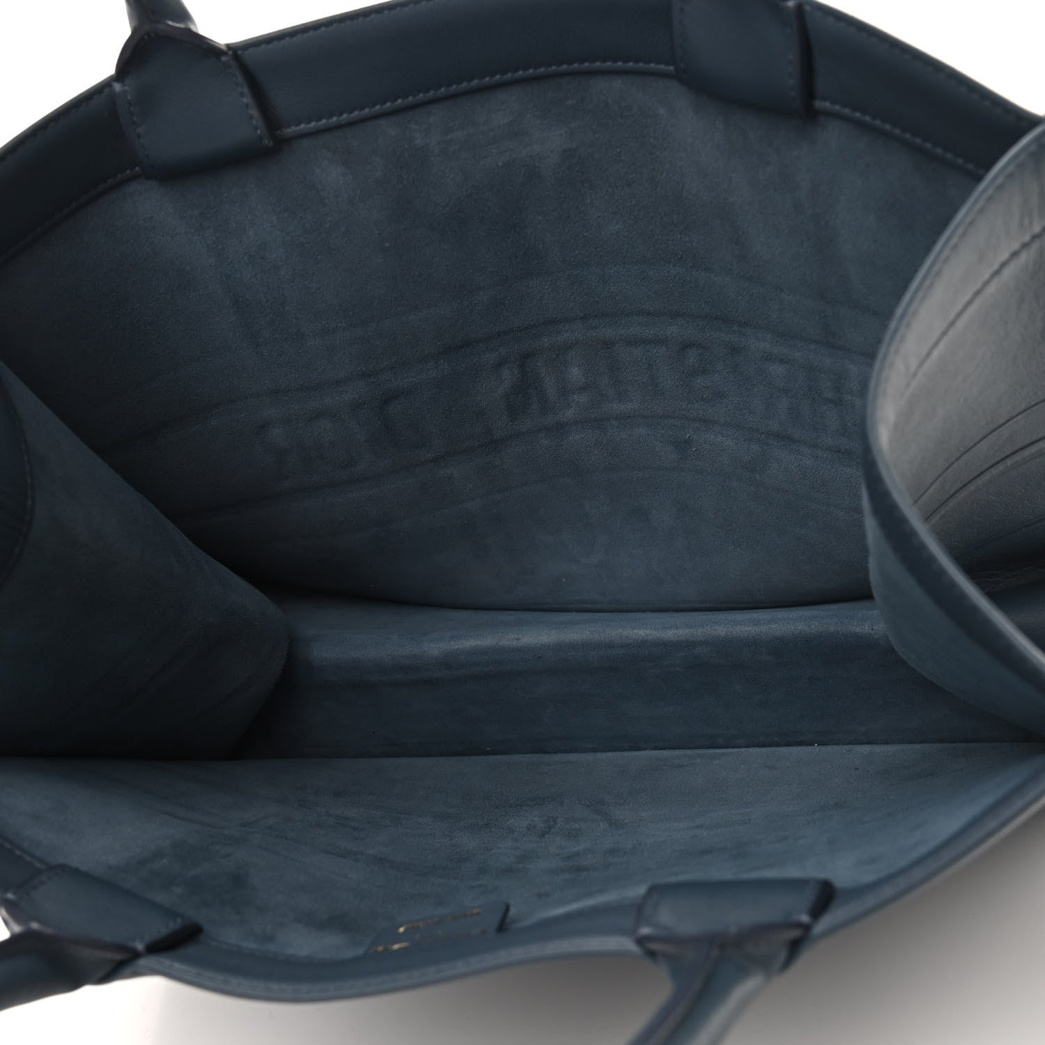 Christian Dior Calfskin Embossed Medium Book Tote Blue 5 of 10