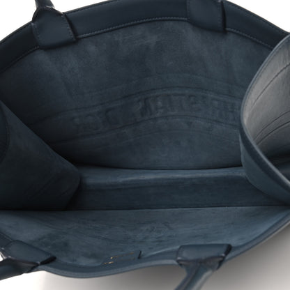 Christian Dior Calfskin Embossed Medium Book Tote Blue 5 of 10