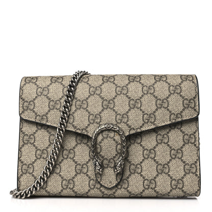 Gucci GG Supreme Monogram Mini Dionysus Chain Wallet Beige Black 1 of 10