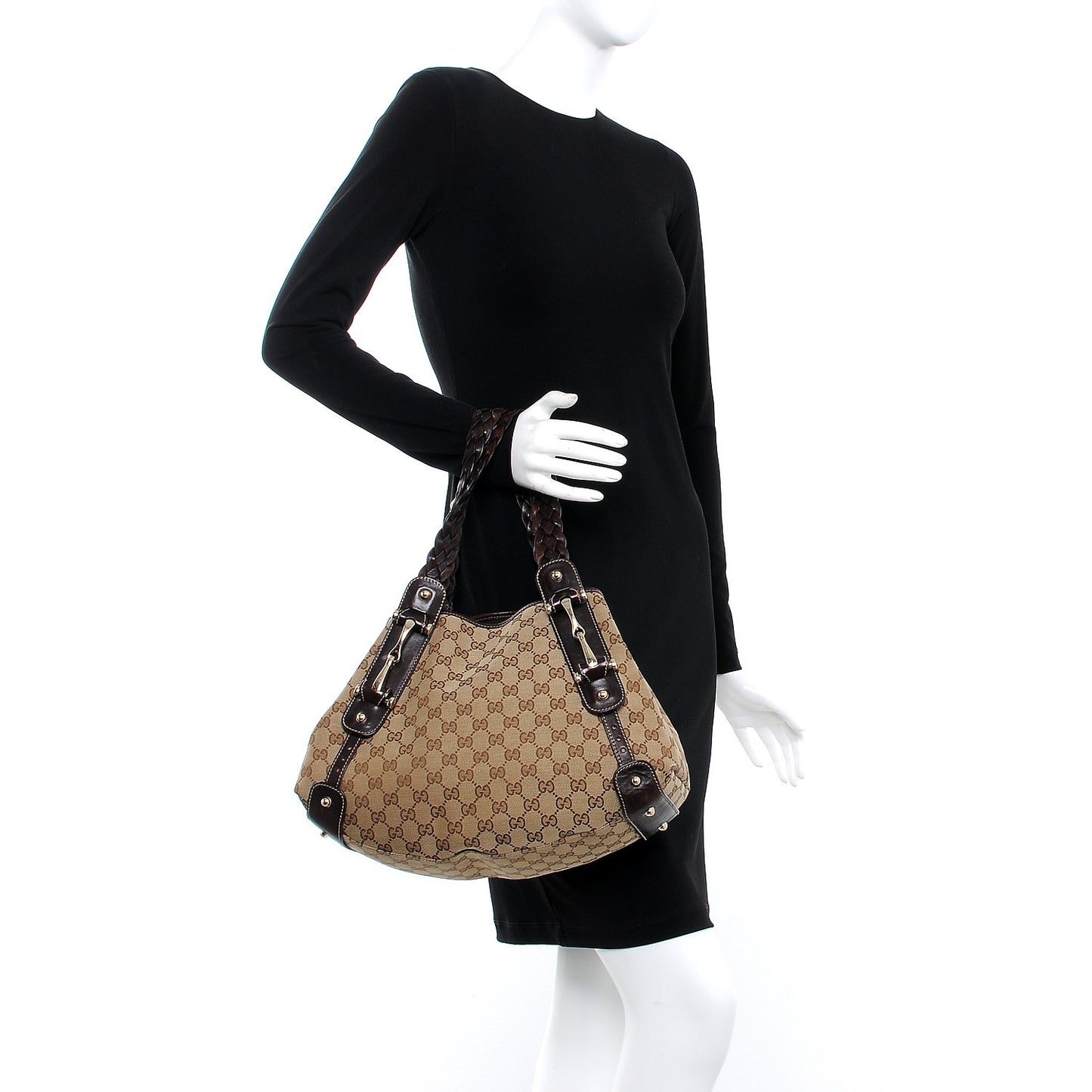 Monogram Small Pelham Shoulder Bag Dark Brown