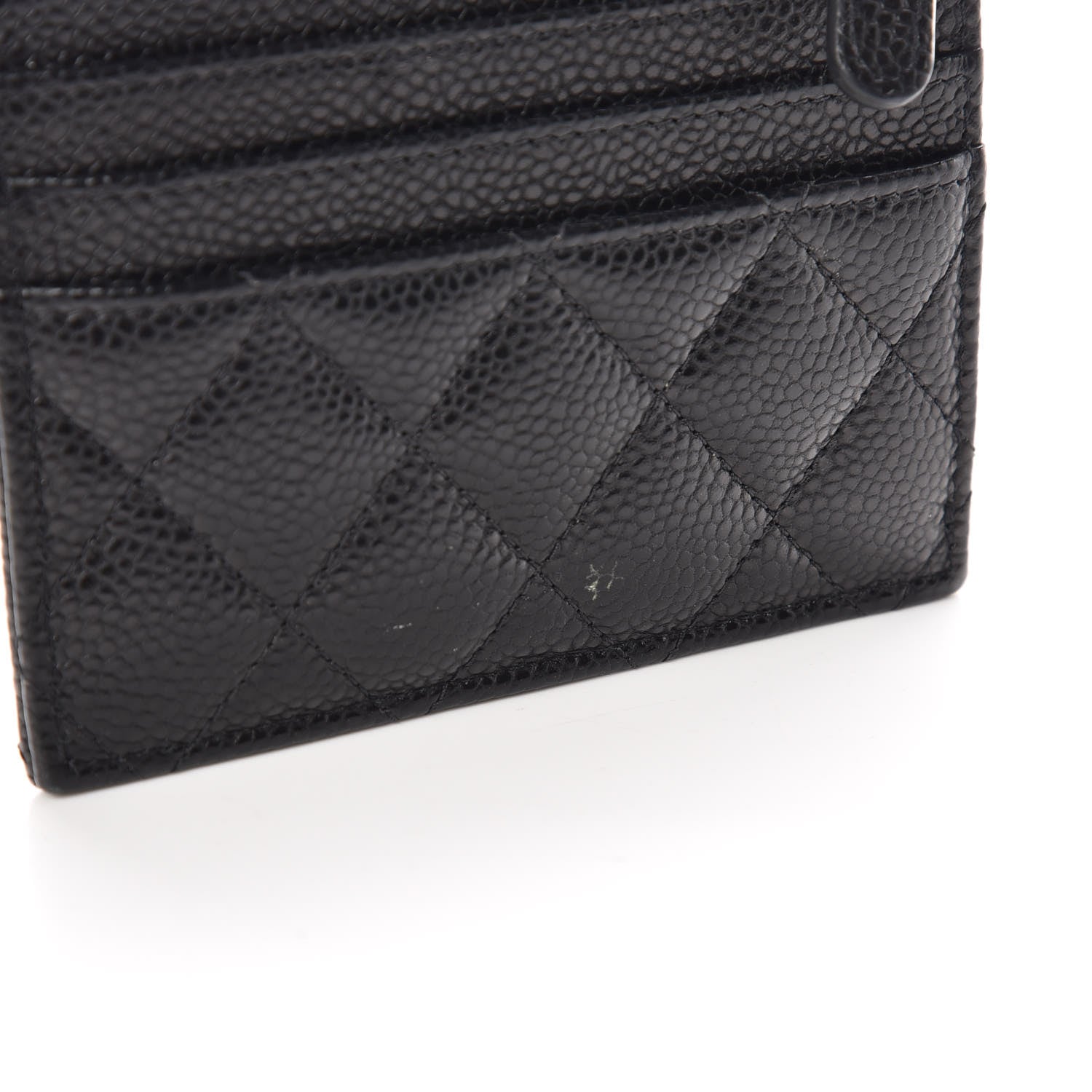 Chanel Caviar Quilted CC Zip Card Holder Black 8 of 9