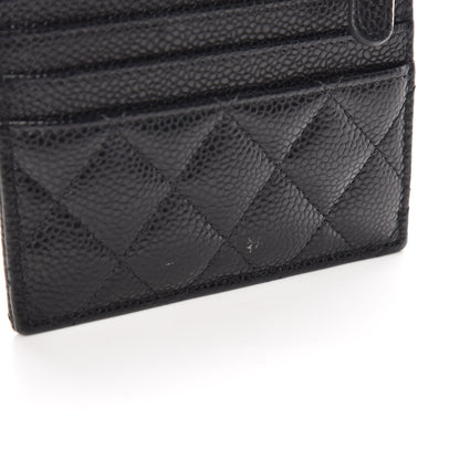 Chanel Caviar Quilted CC Zip Card Holder Black 8 of 9