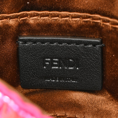Fendi Sequin Paillettes Shiny Nappa Sex and the City Nano Maxi Buckle Baguette Charm Ciclamino Pilar 6 of 11