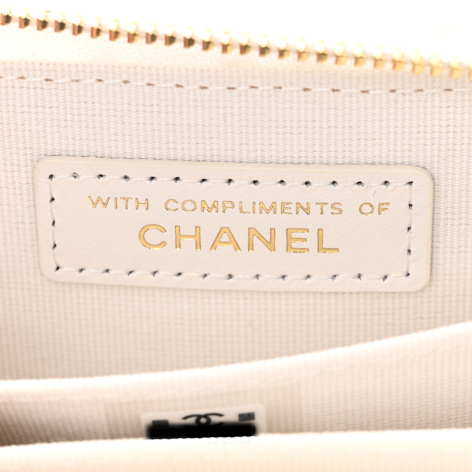 Chanel Tweed Quilted Bow Flap Card Holder On Chain White 8 of 11