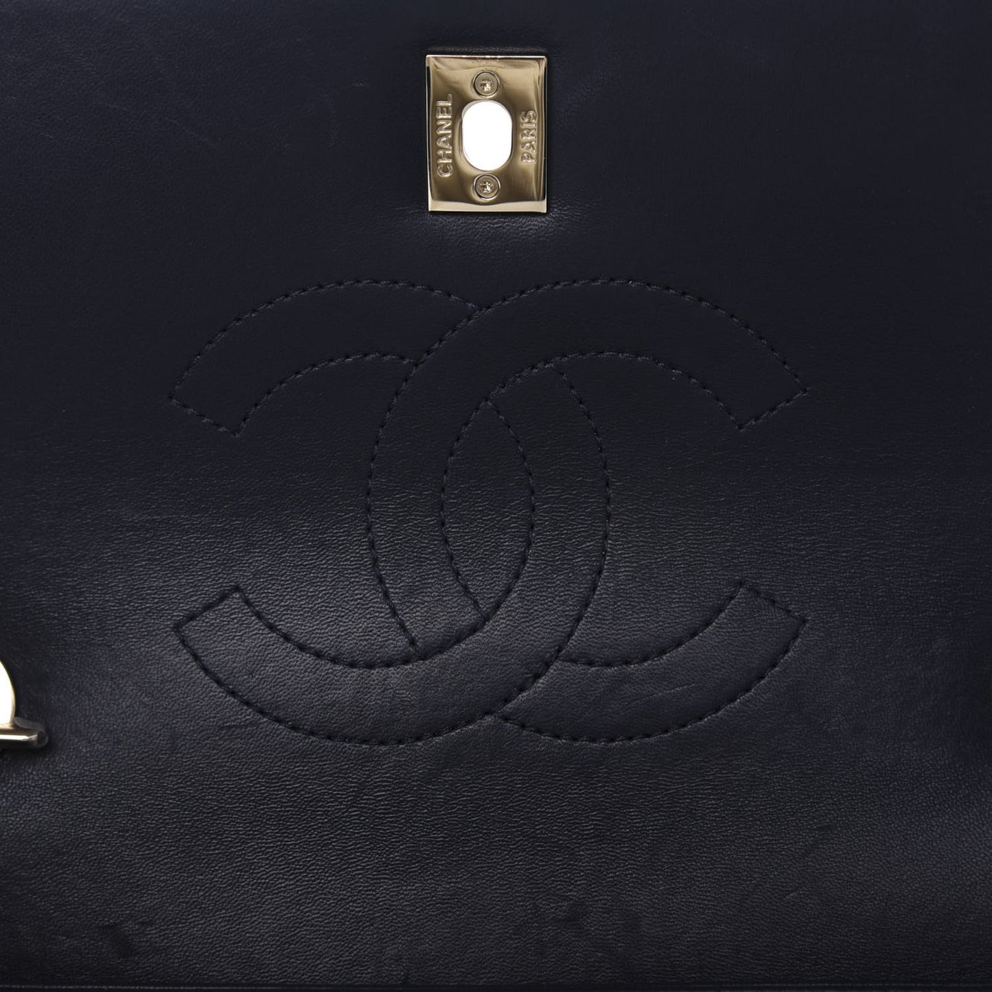 Lambskin Quilted Small Trendy CC Flap Dual Handle Bag Navy