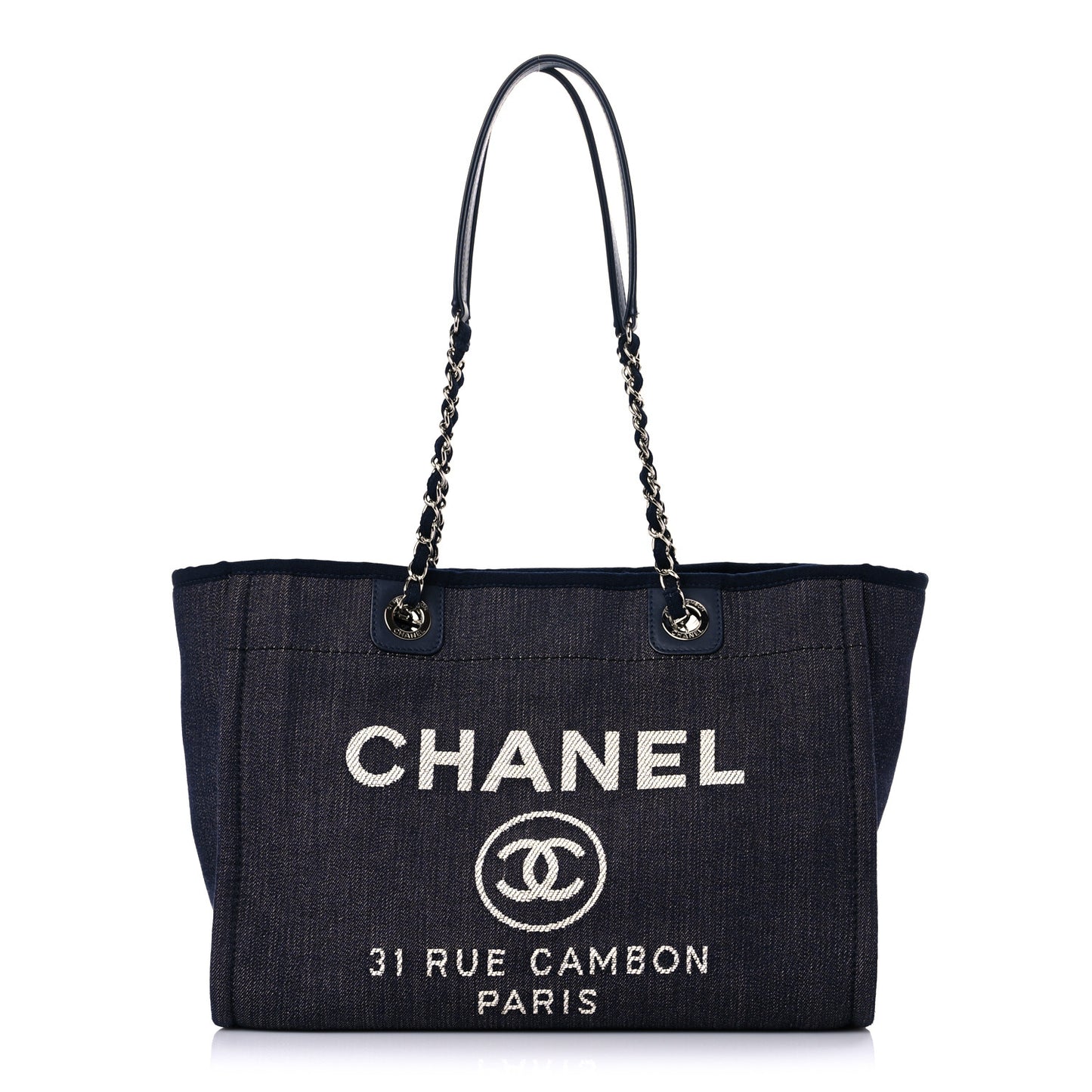 Denim Small Deauville Tote Dark Blue