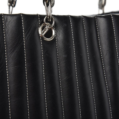Chanel Lambskin Vertical Quilted Large Mademoiselle Tote Black 10 of 17