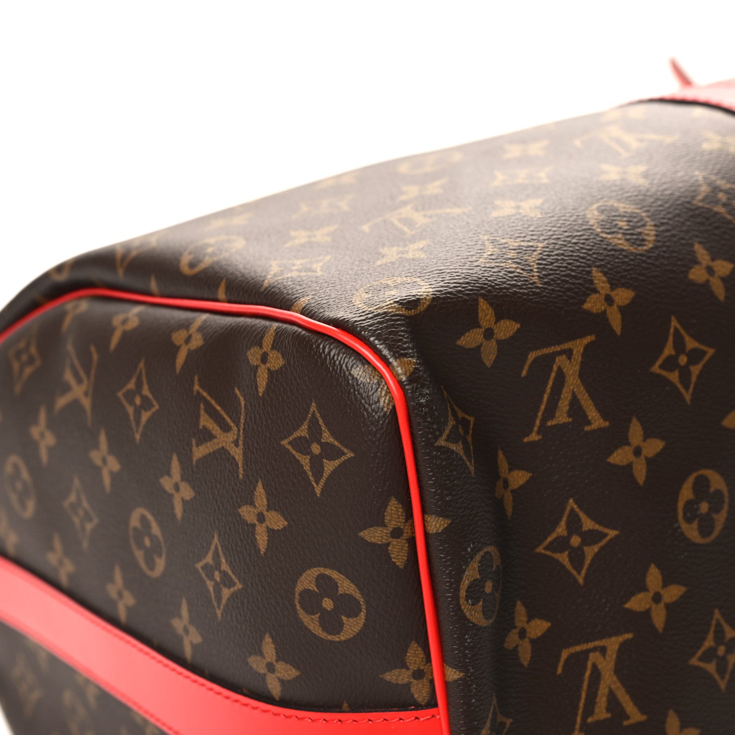 Louis Vuitton Calfskin Monogram Keepall Bandouliere 50 Coquelicot 9 of 10