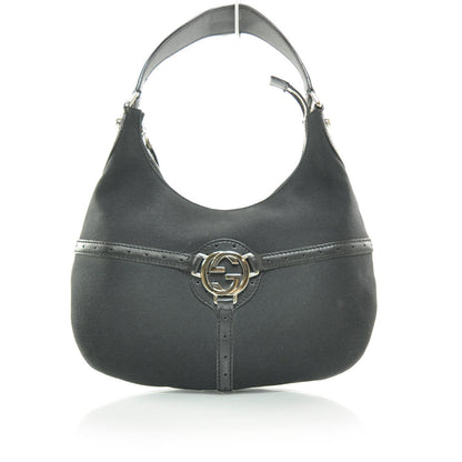 Gucci Canvas Reins Hobo Black 1 of 8