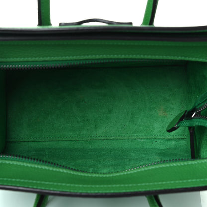 Celine Drummed Calfskin Nano Luggage Mint 4 of 4