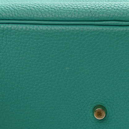 Hermes Taurillon Clemence Lindy 30 Vert Verone 11 of 11