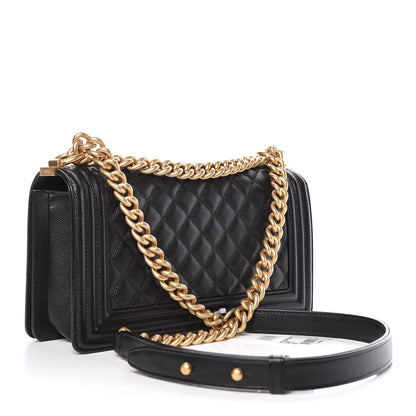 Chanel Caviar Quilted Medium Boy Flap Black 4 of 12