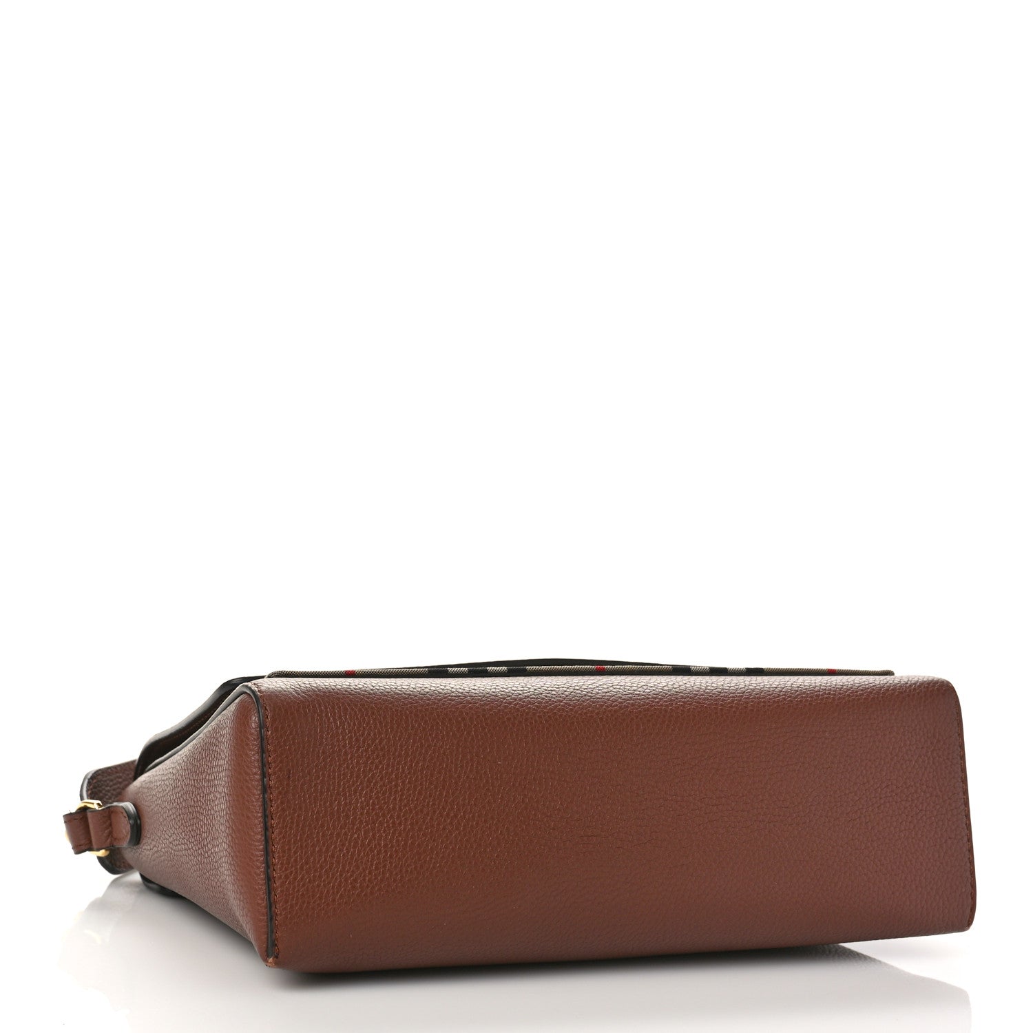 Burberry Calfskin Vintage Check Note Crossbody Bag Tan 4 of 7