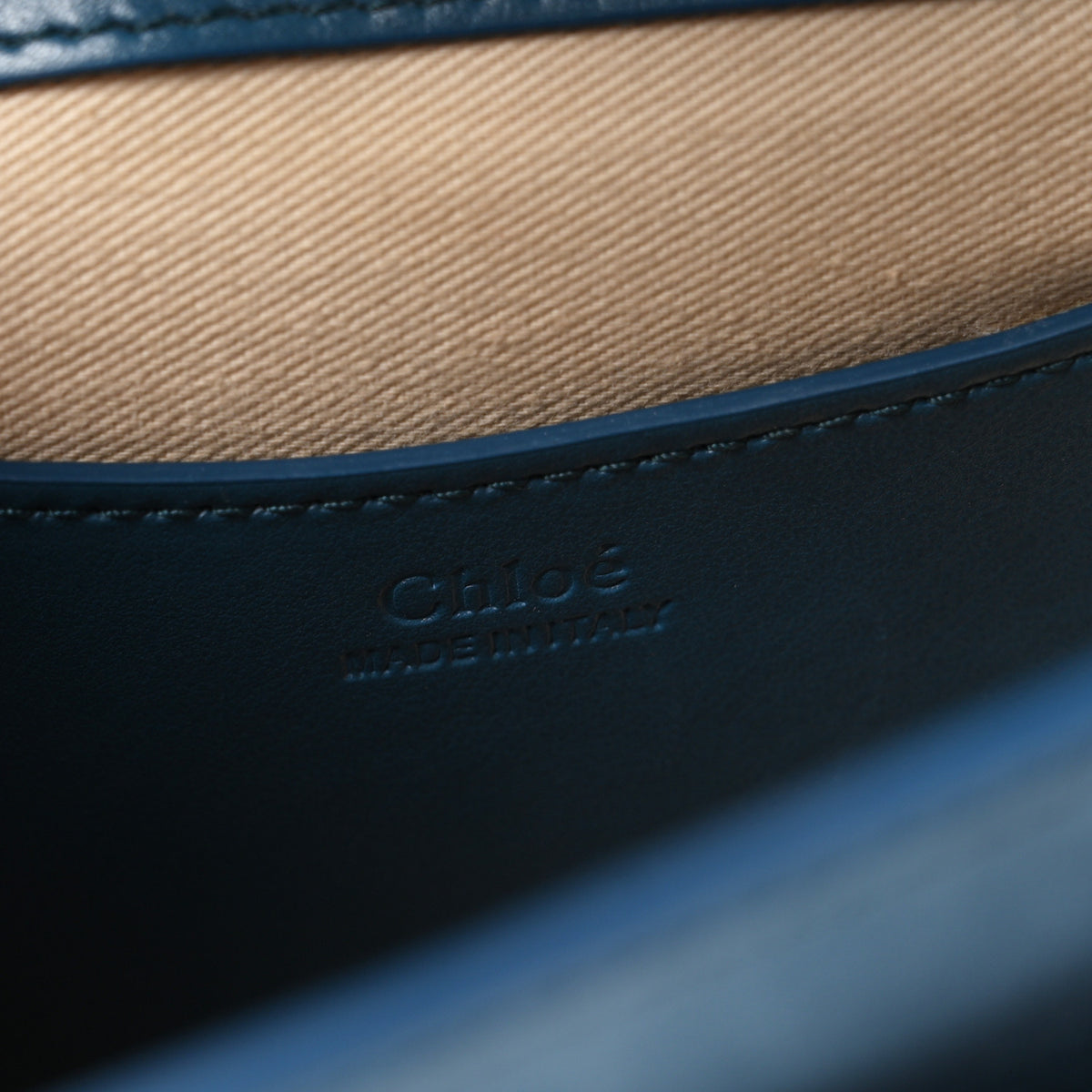 Chloe Calfskin Suede Small Tess Bag Vinyl Blue 6 of 10