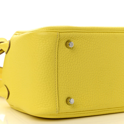Hermes Taurillon Clemence Mini Lindy 20 Lime 9 of 10