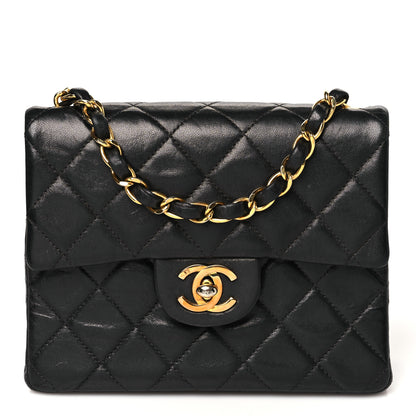 Chanel Lambskin Quilted Mini Square Flap Bag Black 1 of 13