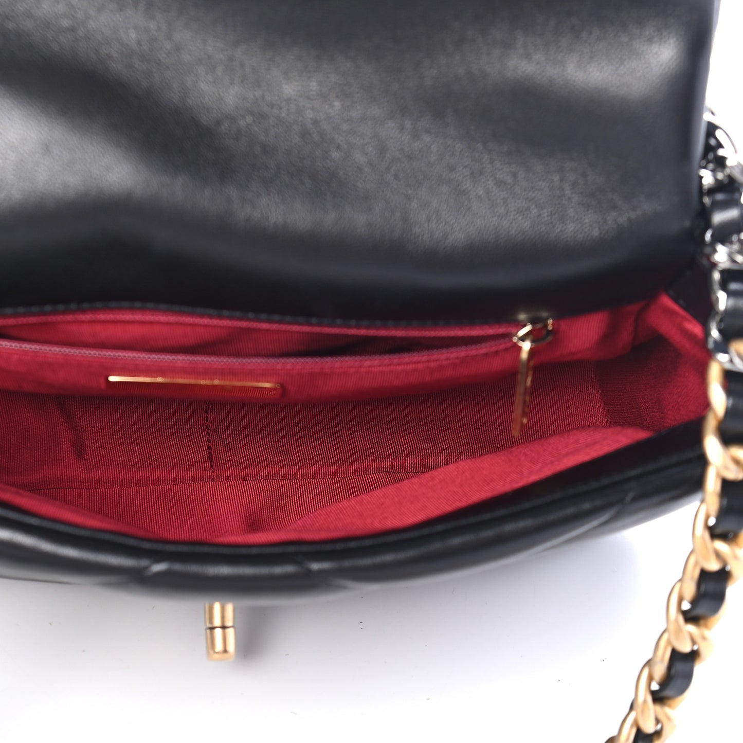 Lambskin Quilted Medium Chanel 19 Flap Black