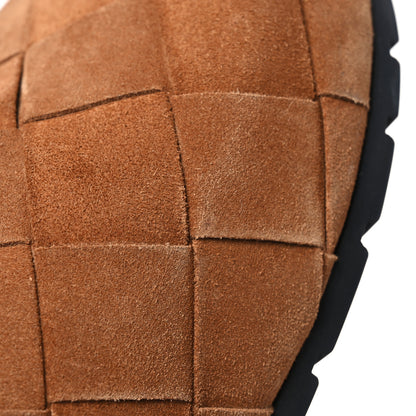 Bottega Veneta Suede Intrecciato Reggie Mules 38 Caramel 12 of 17