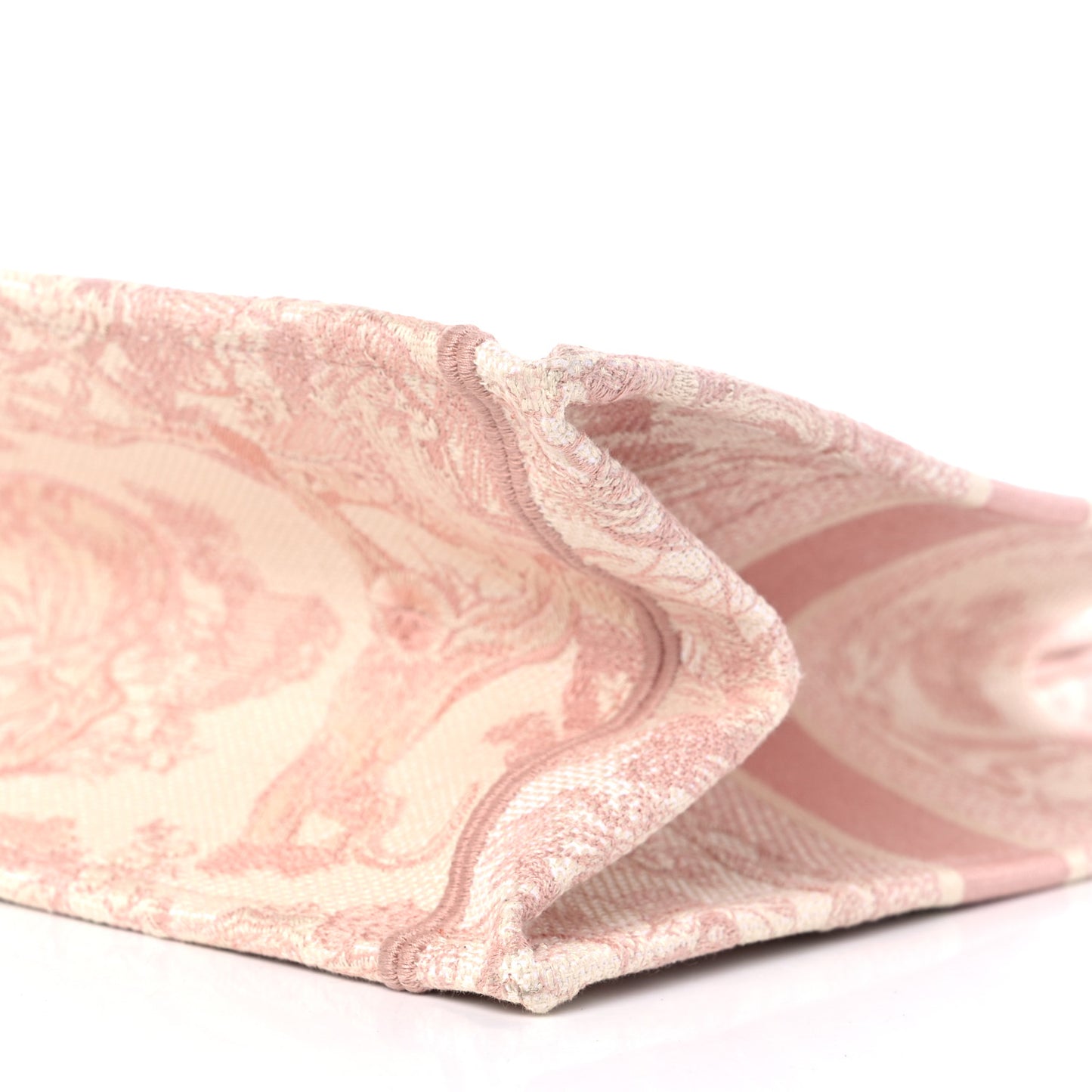 Canvas Embroidered Medium Dioriviera Toile De Jouy Book Tote Rose