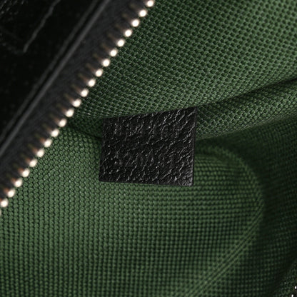 Gucci Textured Dollar Calfskin Web Medium Ophidia Tote Bag  Black 7 of 10