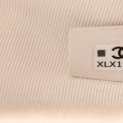 Chanel Shiny Caviar Quilted Bow Pouch Hobo White 7 of 13