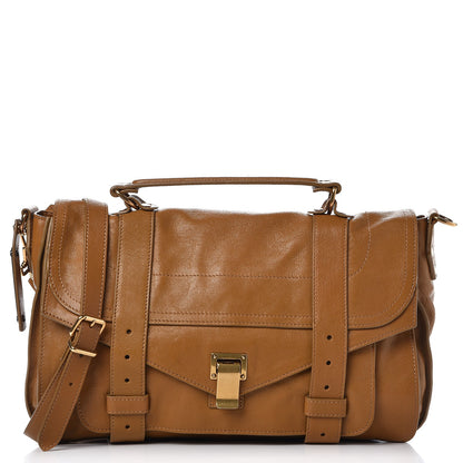 Proenza Schouler Lambskin Medium PS1 Satchel Curry 1 of 8
