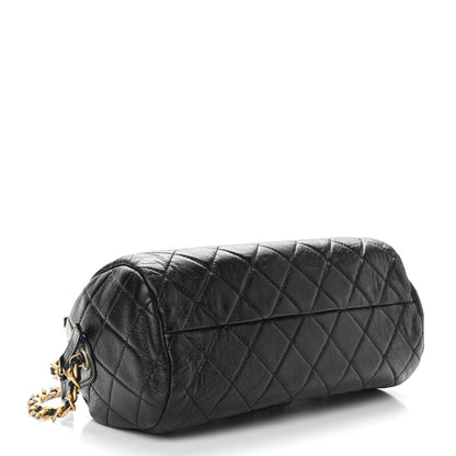 Chanel Shiny Lambskin Quilted Fashion Therapy Bowling Bag Black 4 of 10